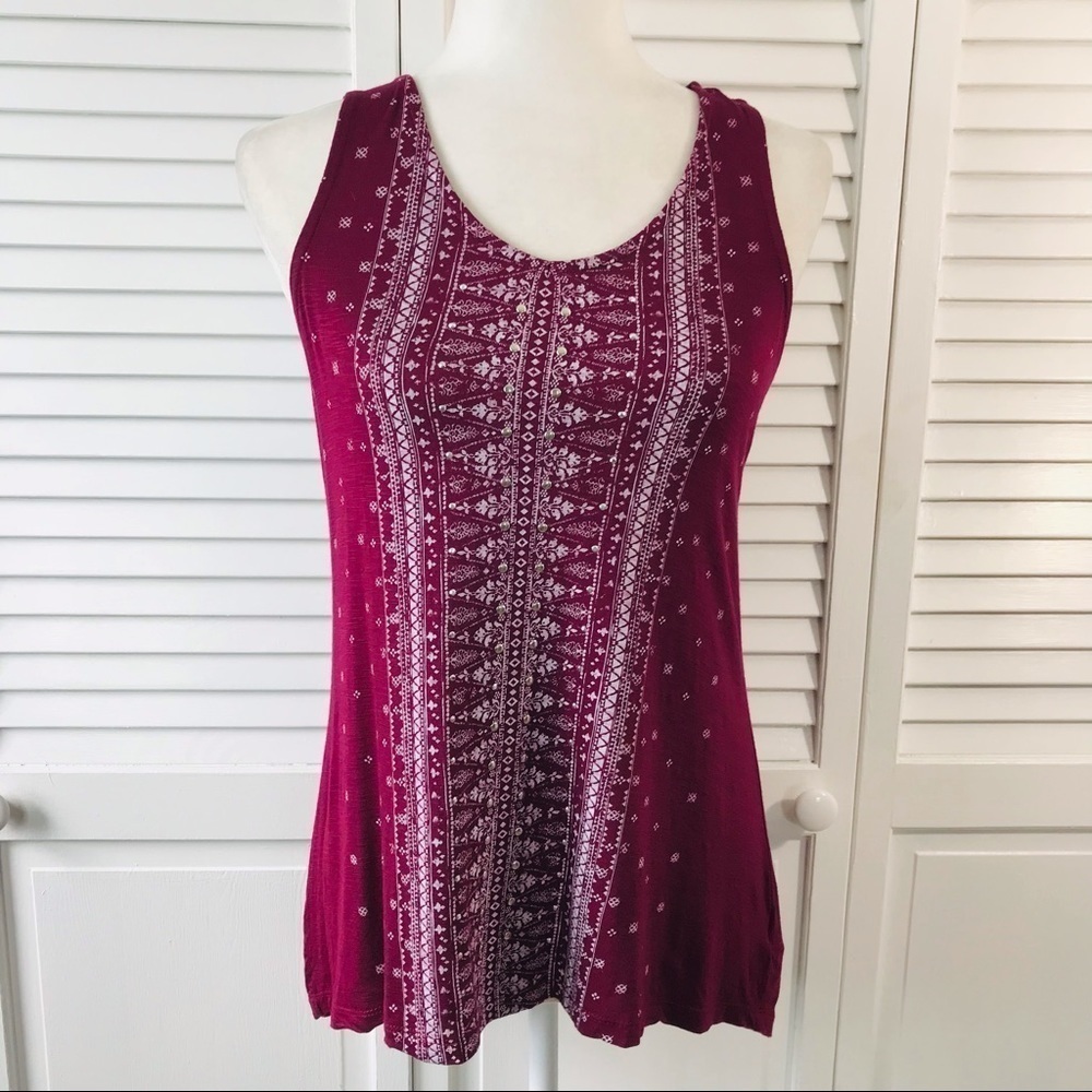 3/$25 MAURICES Burgundy Sleeveless Top Size Small